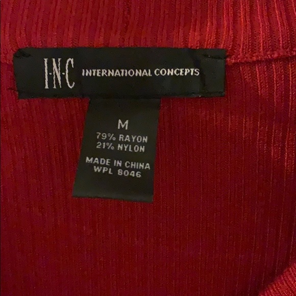 INC Sweater Size Medium in Red. - Picture 3 of 6